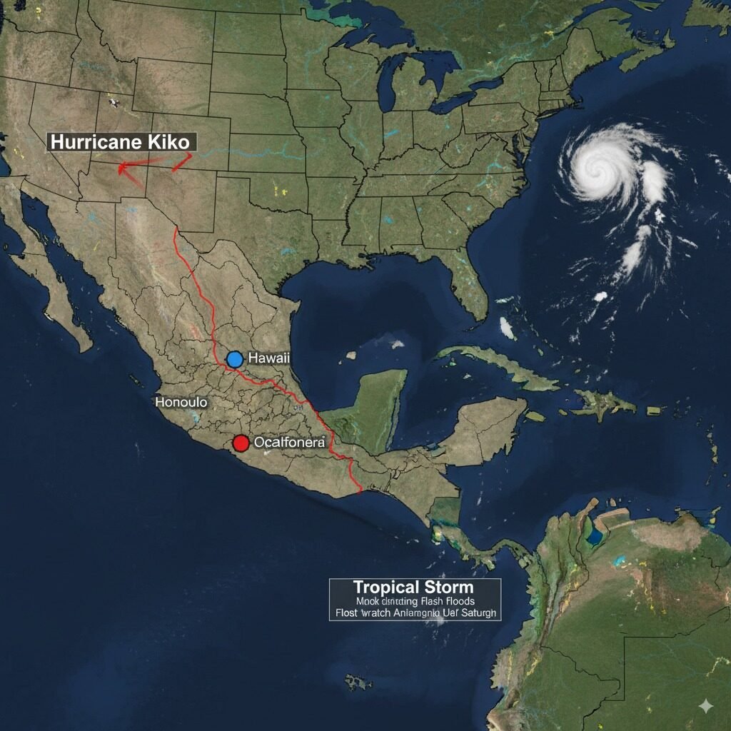 Pacific’s Dual Challenge: Hawaii Braces for Hurricane Kiko, While Tropical Storm Lorena Unleashes Flooding in Mexico and US Southwest